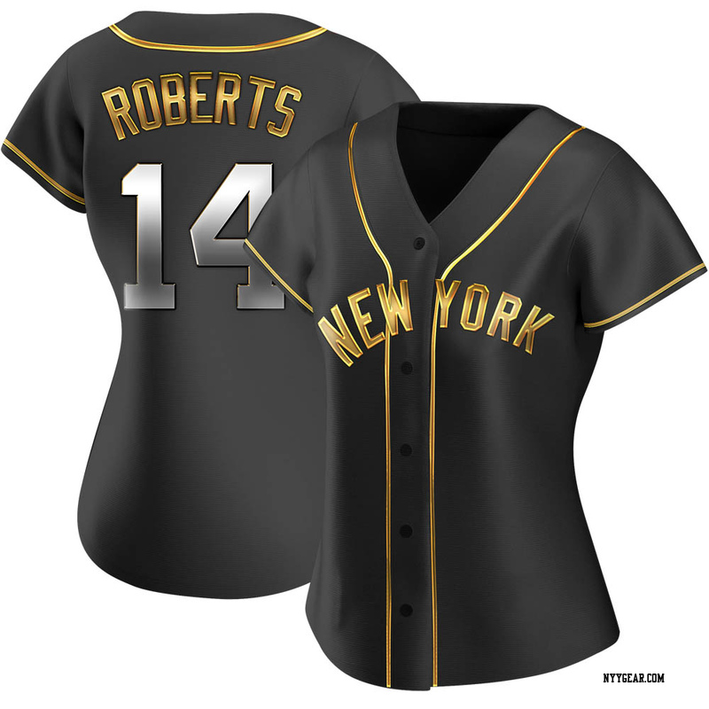 Black Golden Brian Roberts Women's New York Yankees Alternate Jersey - Replica Plus Size