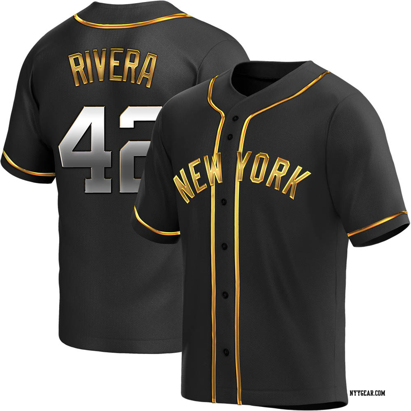 Black Golden Mariano Rivera Men's New York Yankees Alternate Jersey - Replica Big Tall