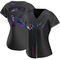 Black Holographic Brian Roberts Women's New York Yankees Alternate Jersey - Replica Plus Size