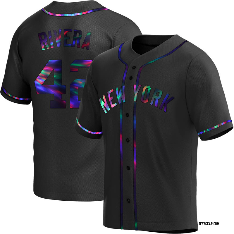 Black Holographic Mariano Rivera Youth New York Yankees Alternate Jersey - Replica