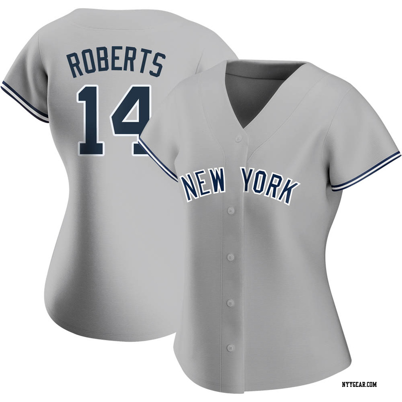 Gray Brian Roberts Women's New York Yankees Road Name Jersey - Authentic Plus Size
