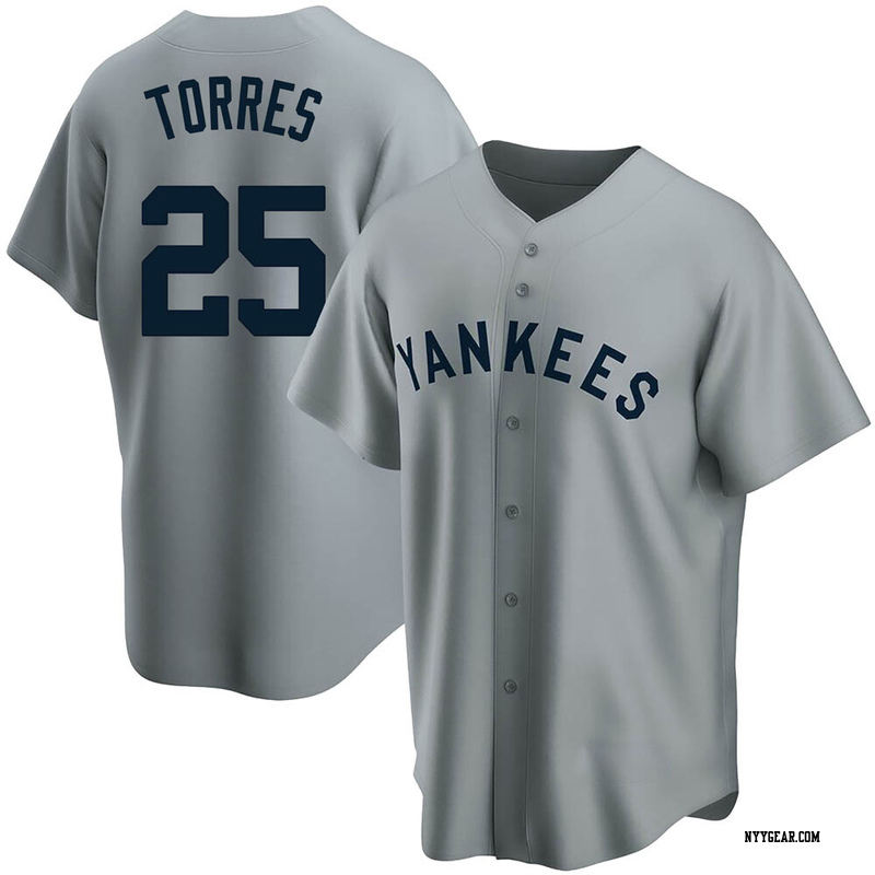 Gray Gleyber Torres Youth New York Yankees Road Cooperstown Collection Jersey - Replica