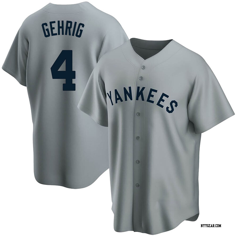 Gray Lou Gehrig Men's New York Yankees Road Cooperstown Collection Jersey - Replica Big Tall