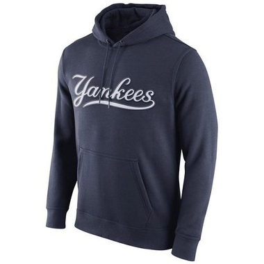 Navy Blue Men's New York Yankees Club Pullover Hoodie - - Big Tall