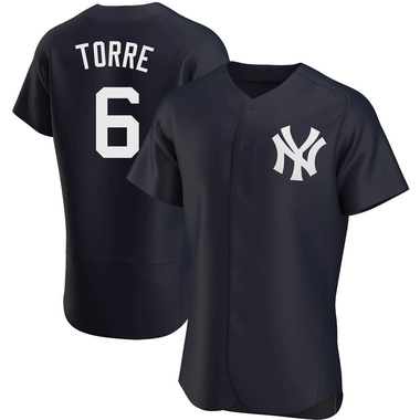 Navy Joe Torre Men's New York Yankees Alternate Jersey - Authentic Big Tall