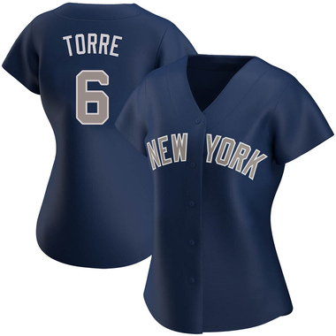 Navy Joe Torre Women's New York Yankees Alternate Jersey - Authentic Plus Size