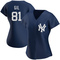 Navy Luis Gil Women's New York Yankees Alternate Team Jersey - Replica Plus Size