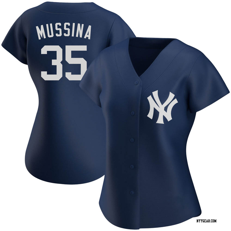 Navy Mike Mussina Women's New York Yankees Alternate Team Jersey - Replica Plus Size