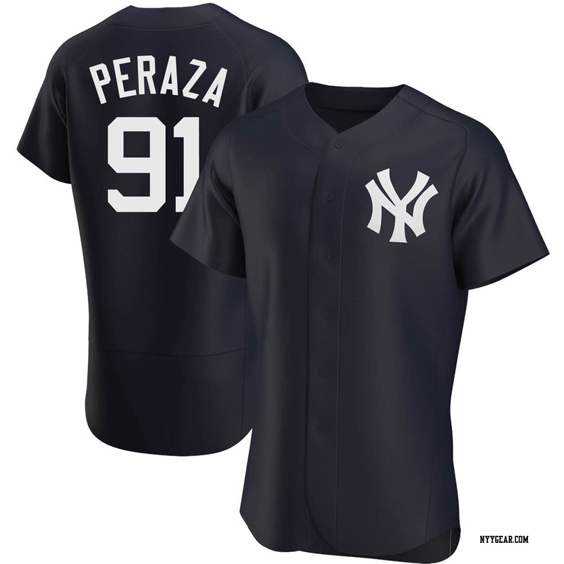 Navy Oswald Peraza Men's New York Yankees Alternate Jersey - Authentic Big Tall