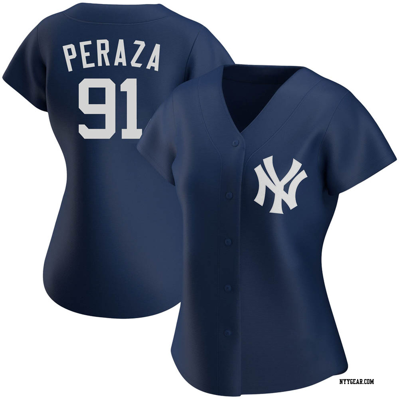 Navy Oswald Peraza Women's New York Yankees Alternate Team Jersey - Authentic Plus Size