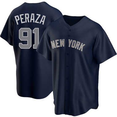 Navy Oswald Peraza Youth New York Yankees Alternate Jersey - Replica