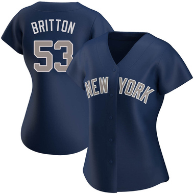 Navy Zack Britton Women's New York Yankees Alternate Jersey - Replica Plus Size