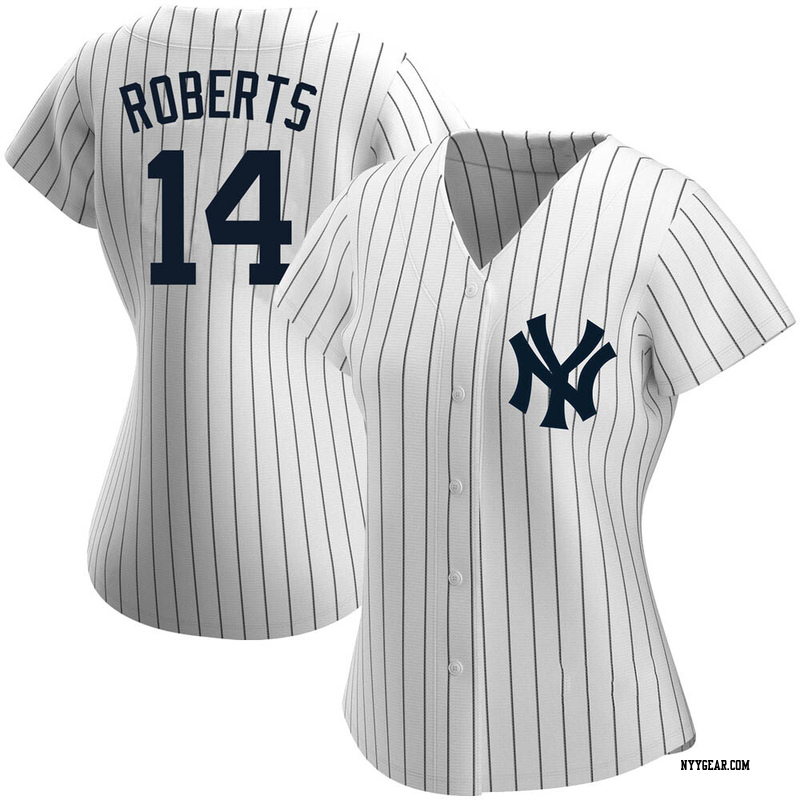 White Brian Roberts Women's New York Yankees Home Name Jersey - Replica Plus Size