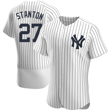 White Giancarlo Stanton Men's New York Yankees Home Jersey - Authentic Big Tall