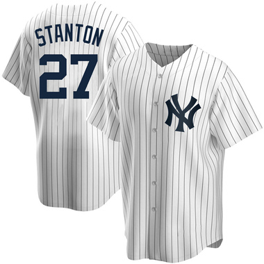 White Giancarlo Stanton Men's New York Yankees Home Jersey - Replica Big Tall