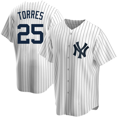 White Gleyber Torres Men's New York Yankees Home Jersey - Replica Big Tall