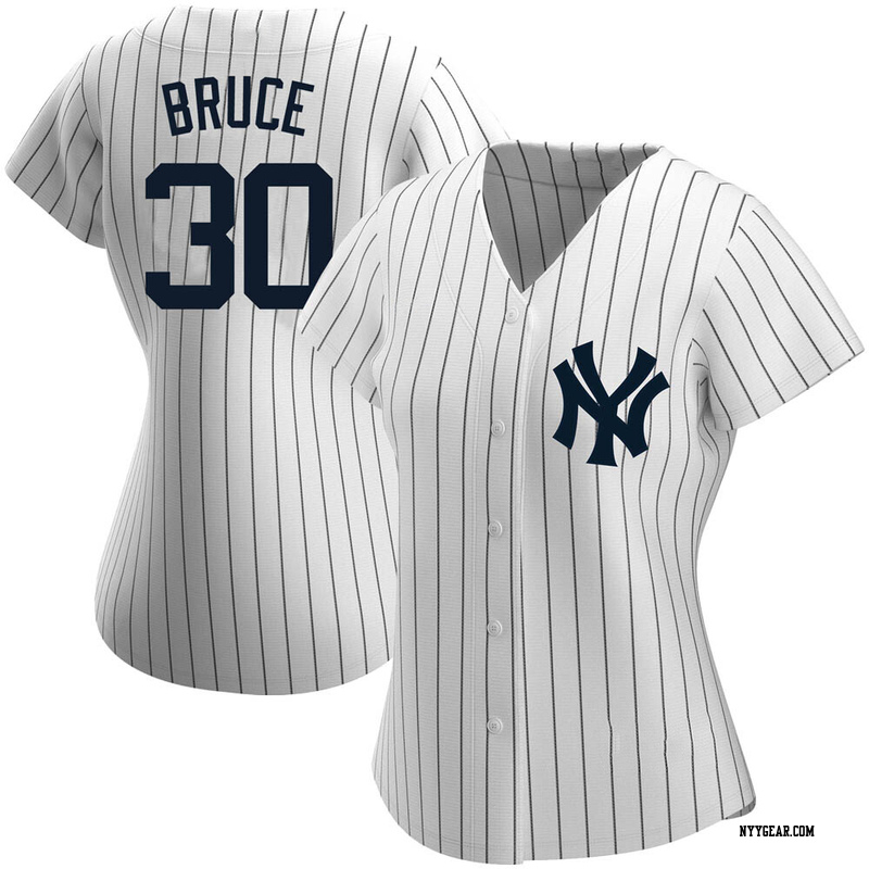 White Jay Bruce Women's New York Yankees Home Name Jersey - Authentic Plus Size