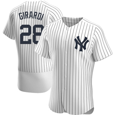 White Joe Girardi Men's New York Yankees Home Jersey - Authentic Big Tall