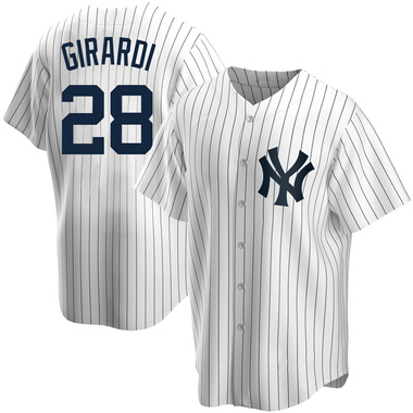 White Joe Girardi Men's New York Yankees Home Jersey - Replica Big Tall