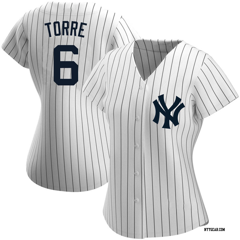 White Joe Torre Women's New York Yankees Home Name Jersey - Authentic Plus Size