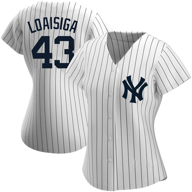 White Jonathan Loaisiga Women's New York Yankees Home Name Jersey - Replica Plus Size