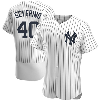 White Luis Severino Men's New York Yankees Home Jersey - Authentic Big Tall