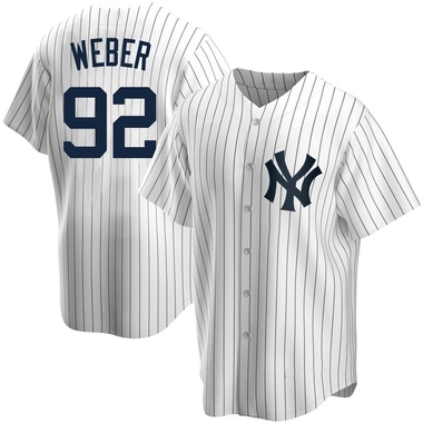 White Ryan Weber Men's New York Yankees Home Jersey - Replica Big Tall