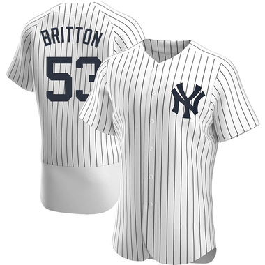 White Zack Britton Men's New York Yankees Home Jersey - Authentic Big Tall