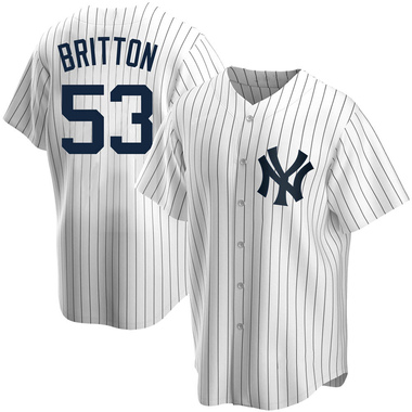 White Zack Britton Men's New York Yankees Home Jersey - Replica Big Tall
